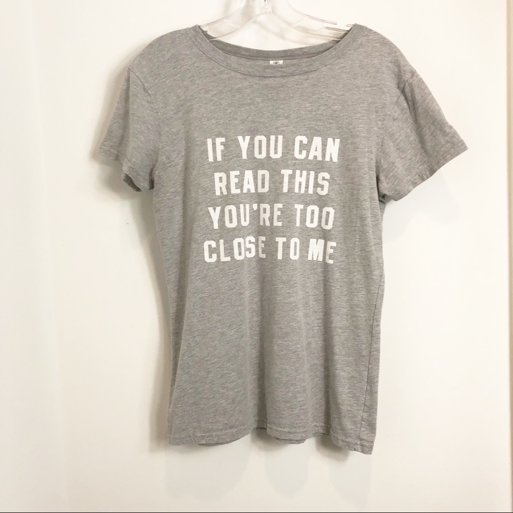 Social distance humor graphic T-shirt ligh…